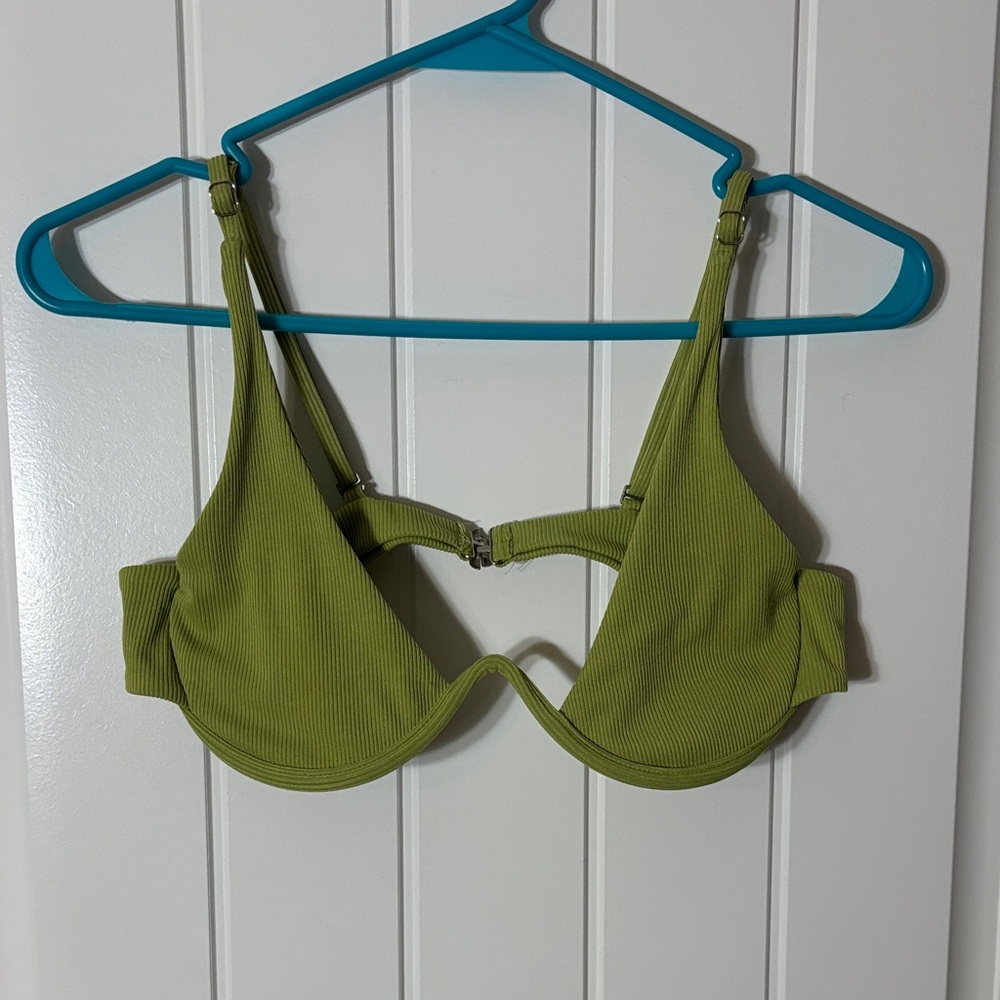 Zaful Green Underwire Bikini Top